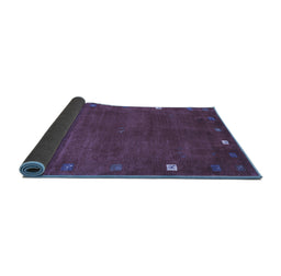 Sideview of Abstract Blue Contemporary Rug, con2792blu