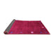 Sideview of Abstract Pink Contemporary Rug, con2792pnk