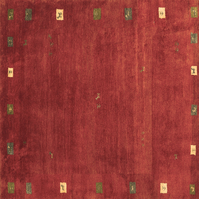 Square Machine Washable Abstract Brown Contemporary Rug, wshcon2792brn