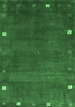 Abstract Emerald Green Contemporary Rug, con2792emgrn