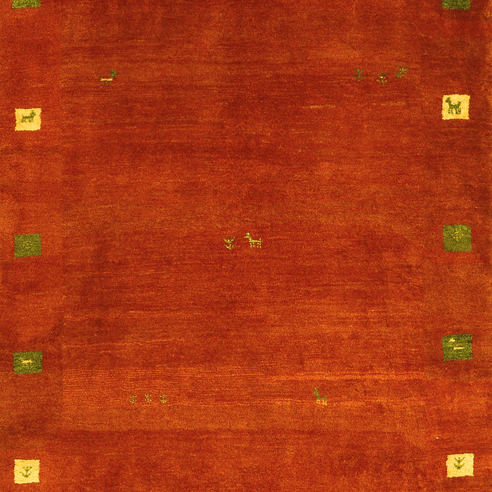 Abstract Yellow Contemporary Rug, con2792yw