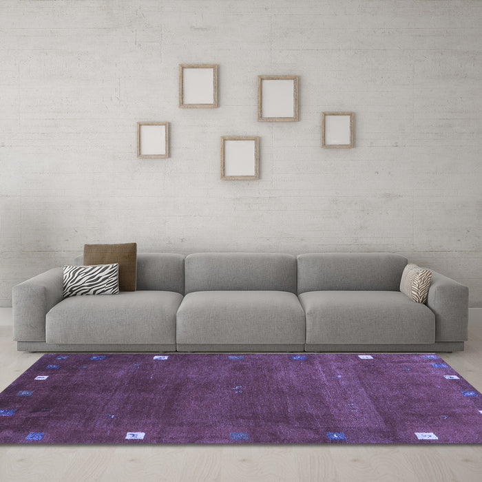 Machine Washable Abstract Blue Contemporary Rug in a Living Room, wshcon2792blu