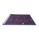 Sideview of Machine Washable Abstract Blue Contemporary Rug, wshcon2792blu