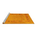 Sideview of Machine Washable Abstract Yellow Contemporary Rug, wshcon2793yw