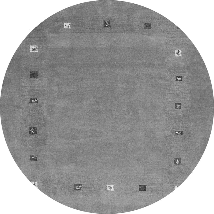 Square Abstract Gray Contemporary Rug, con2793gry