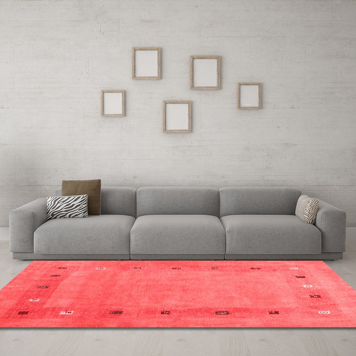 Contemporary Red Washable Rugs
