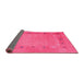 Sideview of Abstract Pink Contemporary Rug, con2793pnk