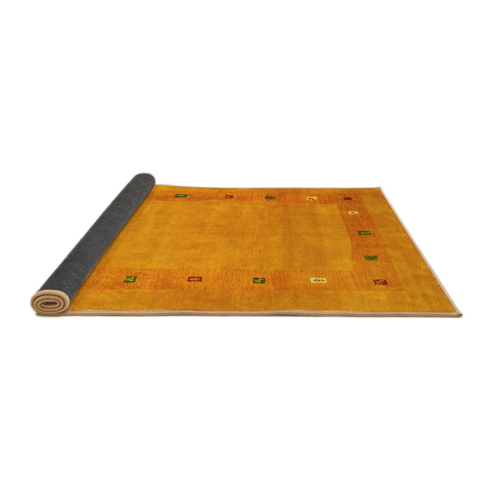 Sideview of Abstract Yellow Contemporary Rug, con2793yw