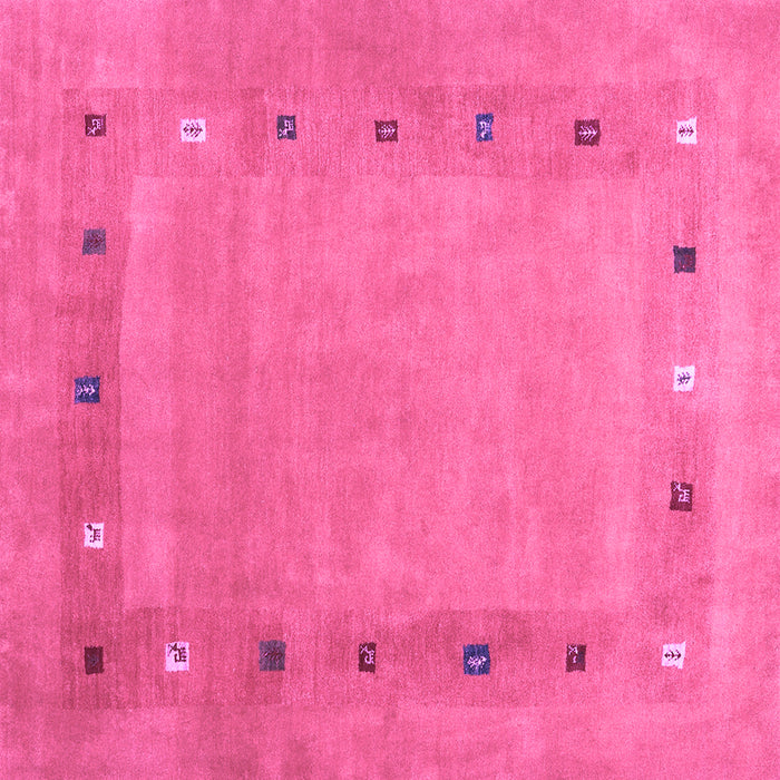 Square Machine Washable Abstract Purple Contemporary Area Rugs, wshcon2793pur