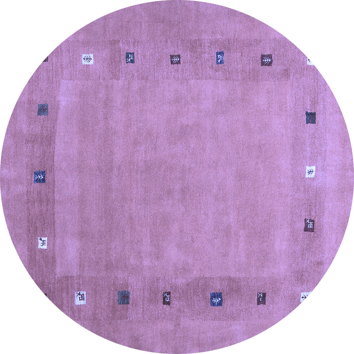 Round Machine Washable Abstract Blue Contemporary Rug, wshcon2793blu
