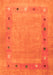 Abstract Orange Contemporary Rug, con2793org