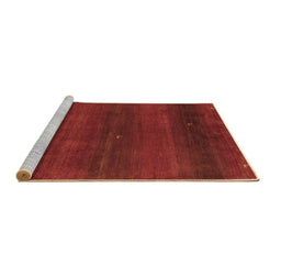 Sideview of Machine Washable Abstract Brown Contemporary Rug, wshcon2794brn