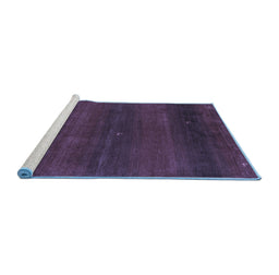 Sideview of Machine Washable Abstract Blue Contemporary Rug, wshcon2794blu