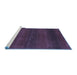 Sideview of Machine Washable Abstract Blue Contemporary Rug, wshcon2794blu