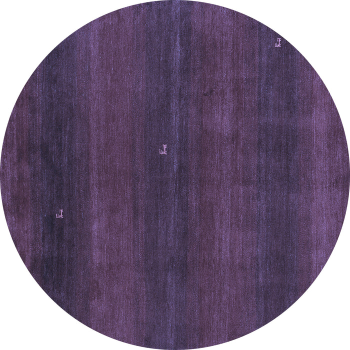 Round Abstract Blue Contemporary Rug, con2794blu