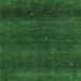 Square Machine Washable Abstract Emerald Green Contemporary Area Rugs, wshcon2794emgrn