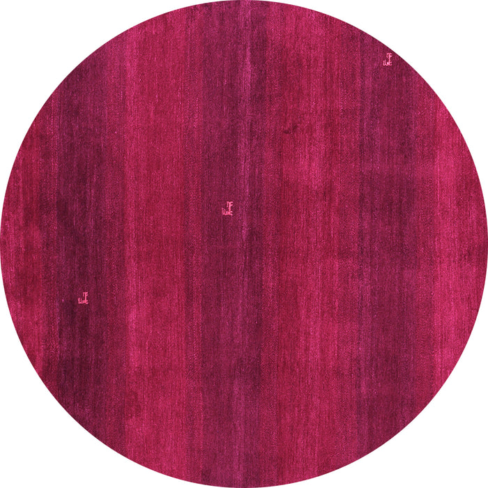 Round Abstract Pink Contemporary Rug, con2794pnk