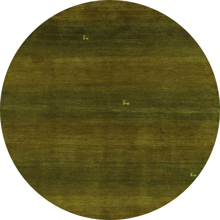 Square Abstract Green Contemporary Rug, con2794grn