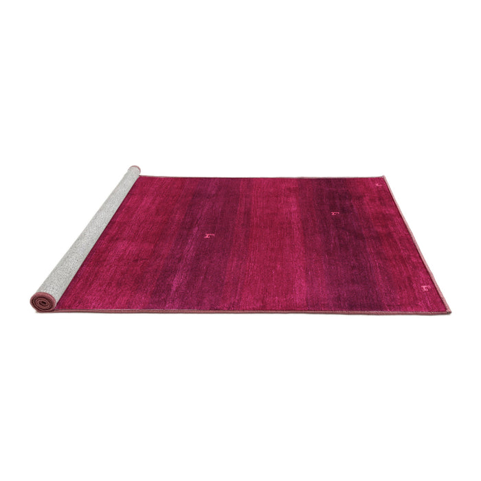 Sideview of Machine Washable Abstract Pink Contemporary Rug, wshcon2794pnk
