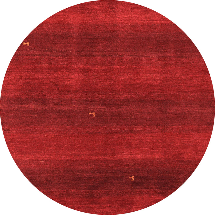 Square Abstract Orange Contemporary Rug, con2794org