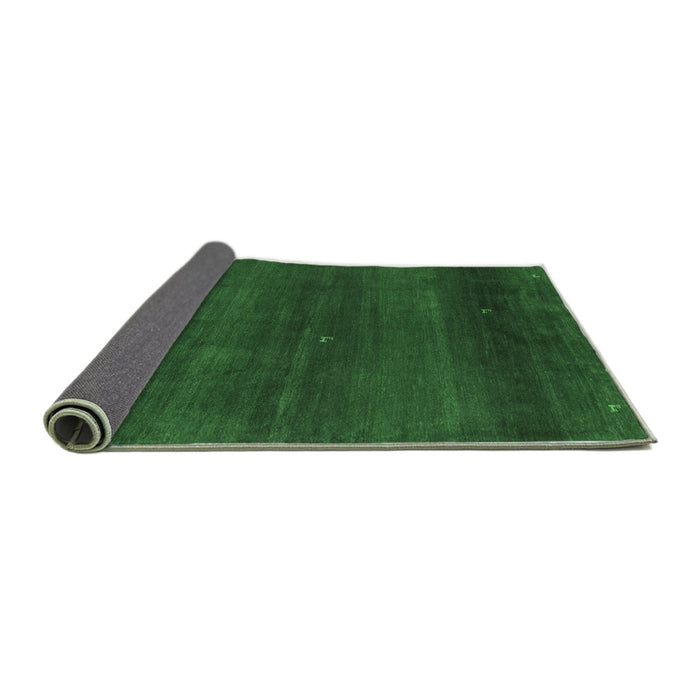 Sideview of Abstract Emerald Green Contemporary Rug, con2794emgrn