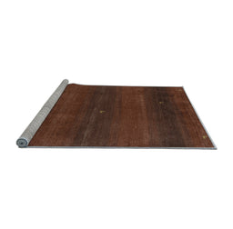 Sideview of Machine Washable Abstract Light Blue Contemporary Rug, wshcon2794lblu
