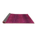 Sideview of Abstract Purple Contemporary Rug, con2794pur