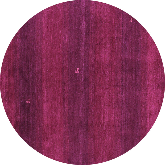 Round Machine Washable Abstract Purple Contemporary Area Rugs, wshcon2794pur