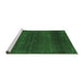 Sideview of Machine Washable Abstract Emerald Green Contemporary Area Rugs, wshcon2794emgrn