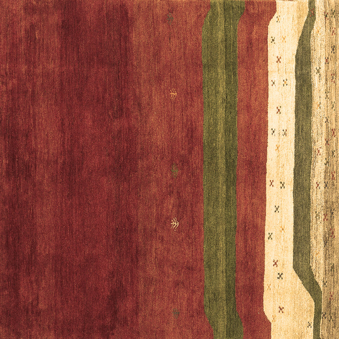 Square Machine Washable Abstract Brown Contemporary Rug, wshcon2795brn