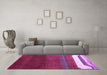 Machine Washable Abstract Purple Contemporary Area Rugs in a Living Room, wshcon2795pur