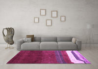 Machine Washable Abstract Purple Contemporary Rug, wshcon2795pur