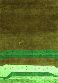 Abstract Green Contemporary Rug, con2795grn