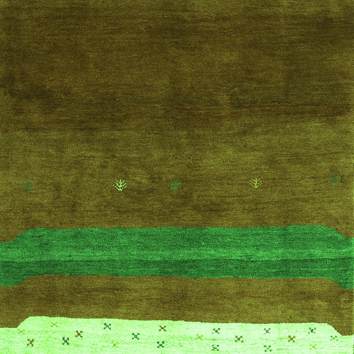 Abstract Green Contemporary Rug, con2795grn