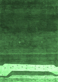 Abstract Emerald Green Contemporary Rug, con2795emgrn