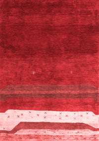 Abstract Red Contemporary Rug, con2795red