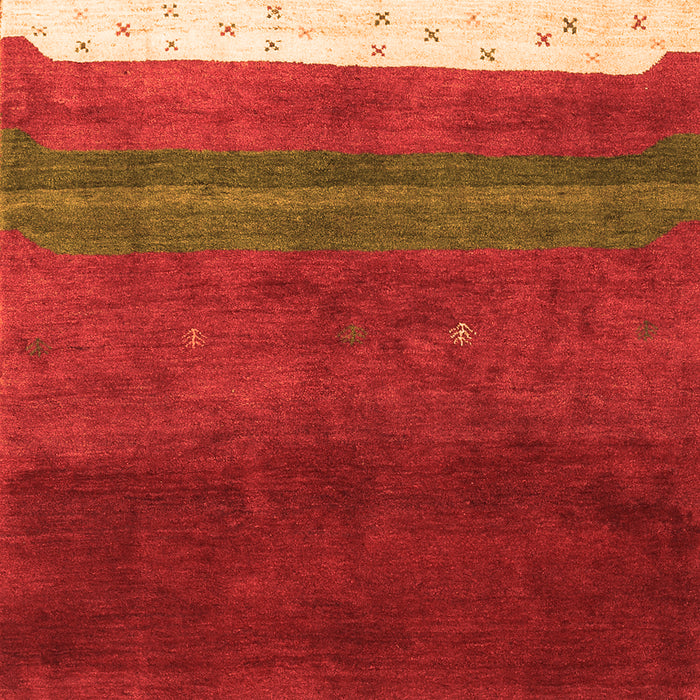 Abstract Orange Contemporary Rug, con2795org