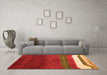 Machine Washable Abstract Orange Contemporary Area Rugs in a Living Room, wshcon2795org