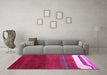 Machine Washable Abstract Pink Contemporary Rug in a Living Room, wshcon2795pnk