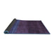 Sideview of Abstract Blue Contemporary Rug, con2795blu