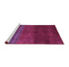 Sideview of Machine Washable Abstract Purple Contemporary Area Rugs, wshcon2795pur