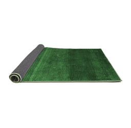 Sideview of Abstract Emerald Green Contemporary Rug, con2795emgrn