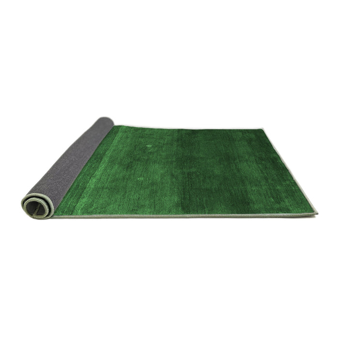 Sideview of Abstract Emerald Green Contemporary Rug, con2795emgrn