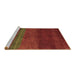 Sideview of Machine Washable Abstract Brown Contemporary Rug, wshcon2795brn