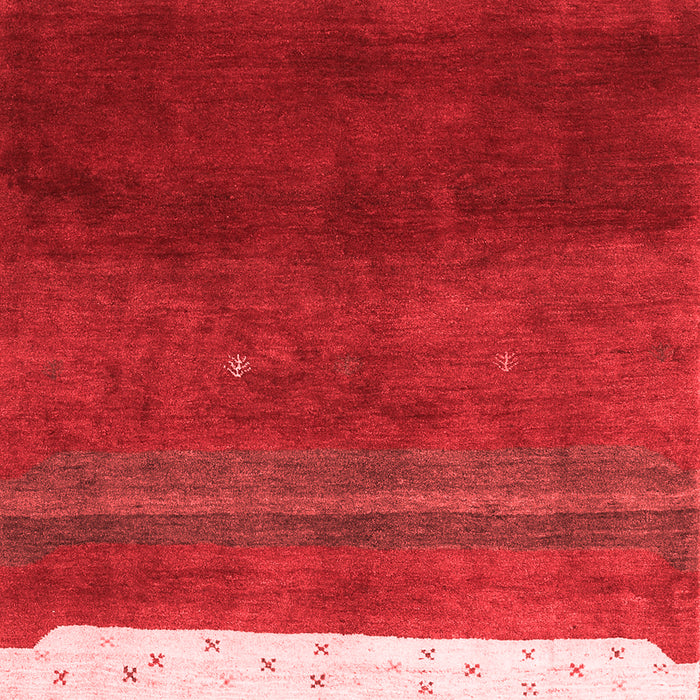 Machine Washable Abstract Red Contemporary Rug, wshcon2795red