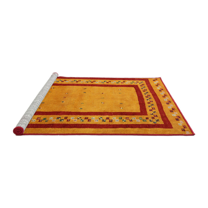 Serging Thickness of Machine Washable Contemporary Dark Orange Rug, wshcon2796