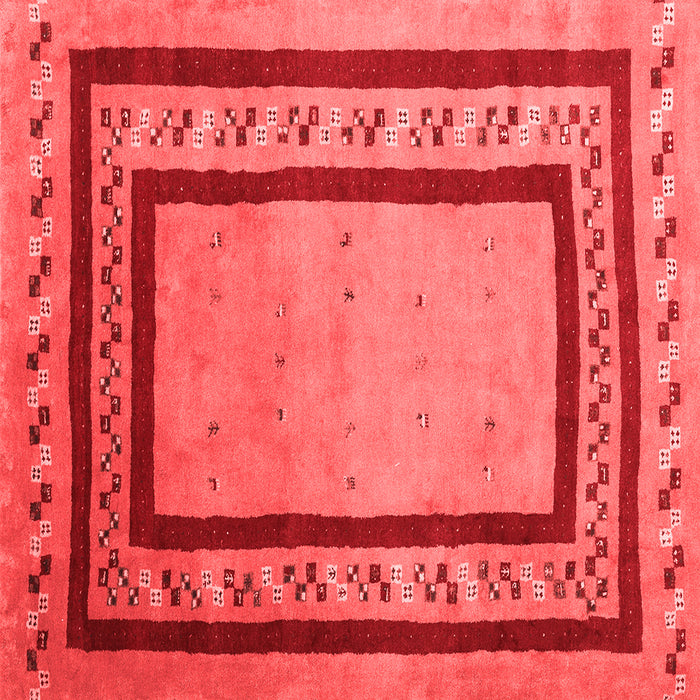 Machine Washable Abstract Red Contemporary Rug, wshcon2796red