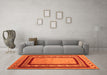 Machine Washable Abstract Orange Contemporary Area Rugs in a Living Room, wshcon2796org