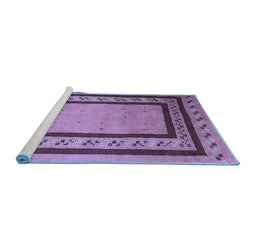 Sideview of Machine Washable Abstract Blue Contemporary Rug, wshcon2796blu