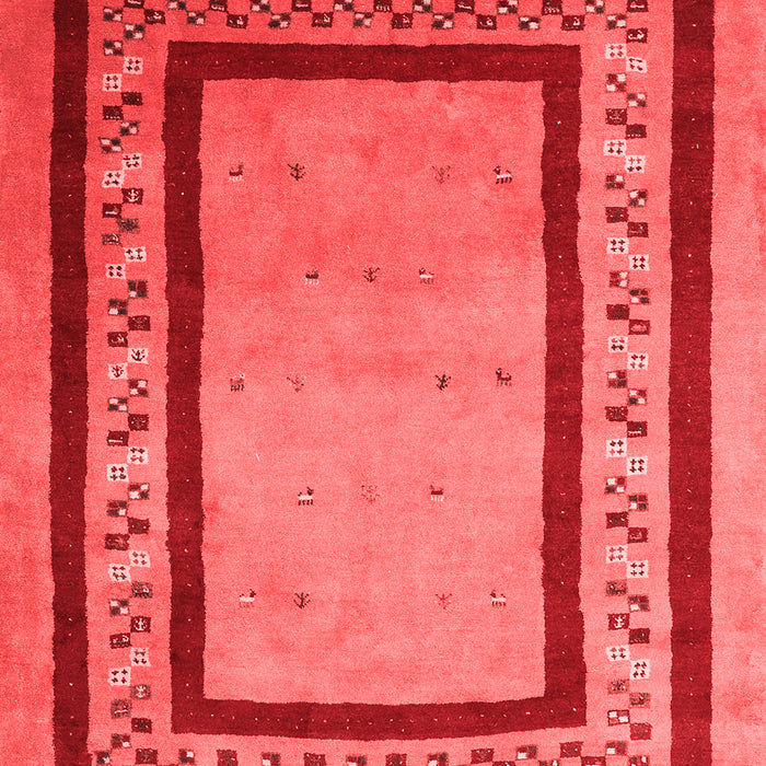 Abstract Red Contemporary Area Rugs